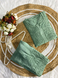 Alfaaz Handworked Chanderi Co-ord Chikankari Set