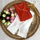 Ghas patti Hand rayon work dot Dori Angrakha