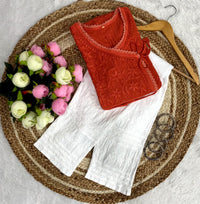 Ghas patti Hand rayon work dot Dori Angrakha