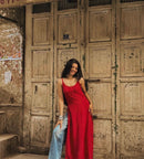 beautiful Muslin noodle strap kurta adjustable strap