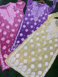 3d Base Work Fancy Kurti pure Masleen