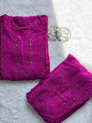 premium beautiful lining boota Viscouse kurti with jaal Plazzo