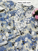 Rich Work Pure Mul cotton Kurti And handwork plazzo