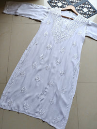 Long soft Regular Chikankari Kurtis