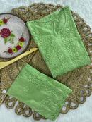 Dyed Modal kurti & plazzo Heavy 3d worked