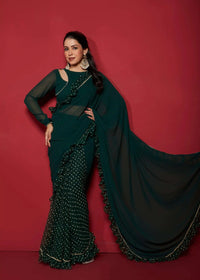 Luxury Opal Green Saree