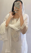 Organza 3pc Muqaish Luxury Handmade Set