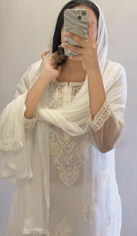 Organza 3pc Muqaish Luxury Handmade Set