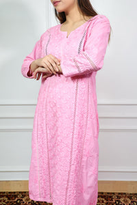 3D Worked mul Mul Chikankari Combo