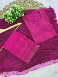 Concept In chanderi kurti with chanderi machine palazo