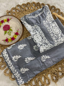 Modal Cotton Plazzo combo Fine rich Embroidery
