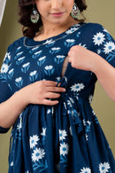 Cotton Gown for maternity and feeding