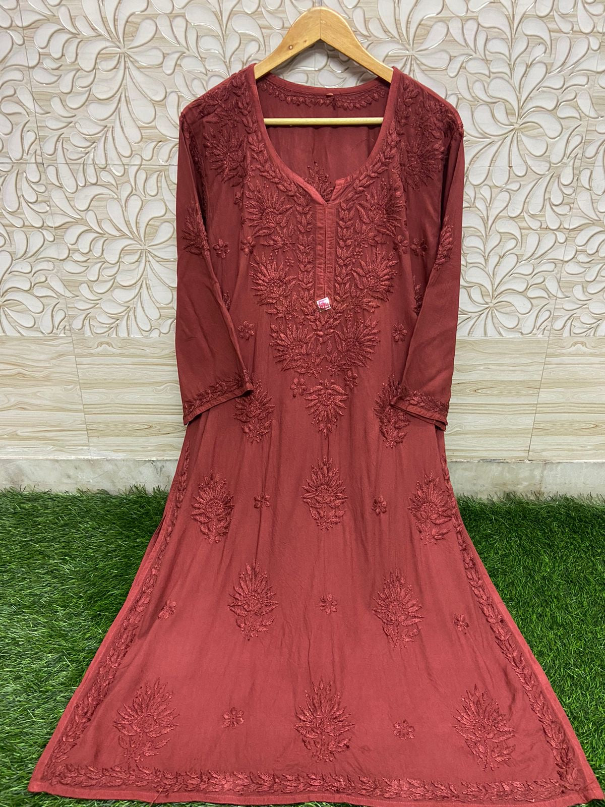 Plus Size Heavy work Soft Silky Rayon  kurta