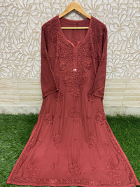 Plus Size Heavy work Soft Silky Rayon  kurta