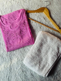 Hania Viscose Lining Kurta with Handworked Pant