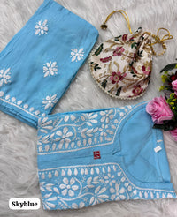 Heavy Handwork Kurti Combo with potli