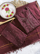 Kota 3pc Fully Muqaish Worked Set