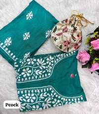 Heavy Handwork Kurti Combo with potli