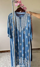 Non transparent Pure Handwork Modal Cotton Kurta