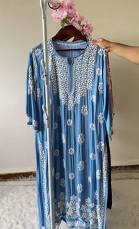 Non transparent Pure Handwork Modal Cotton Kurta