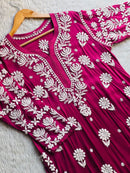 Flower Jaal 3d chikankari Chadi Muslin Kurta