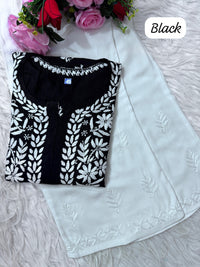 Heavy handwork Fine rich Modal soft Kurta with bottom