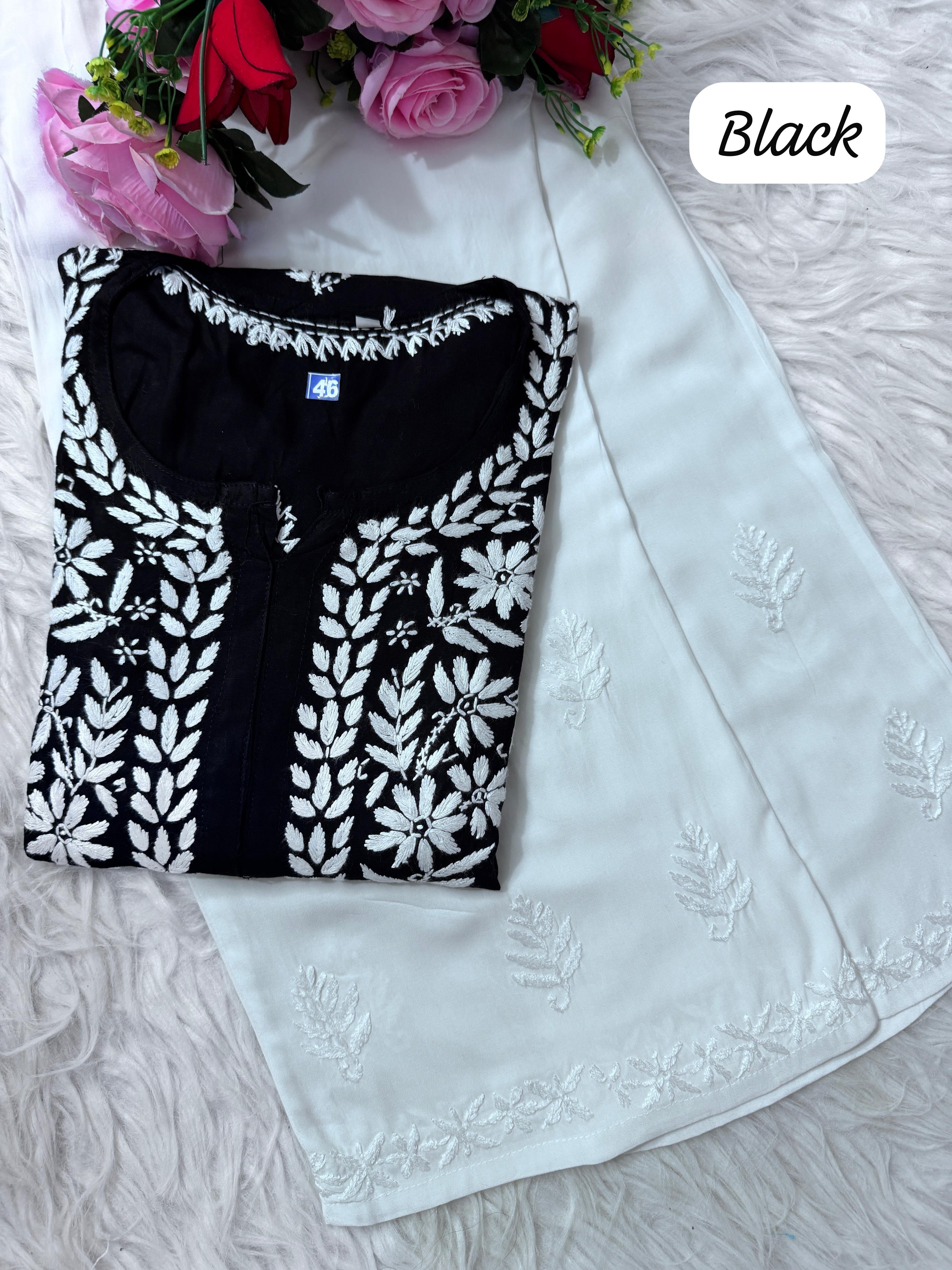 Heavy handwork Fine rich Modal soft Kurta with bottom