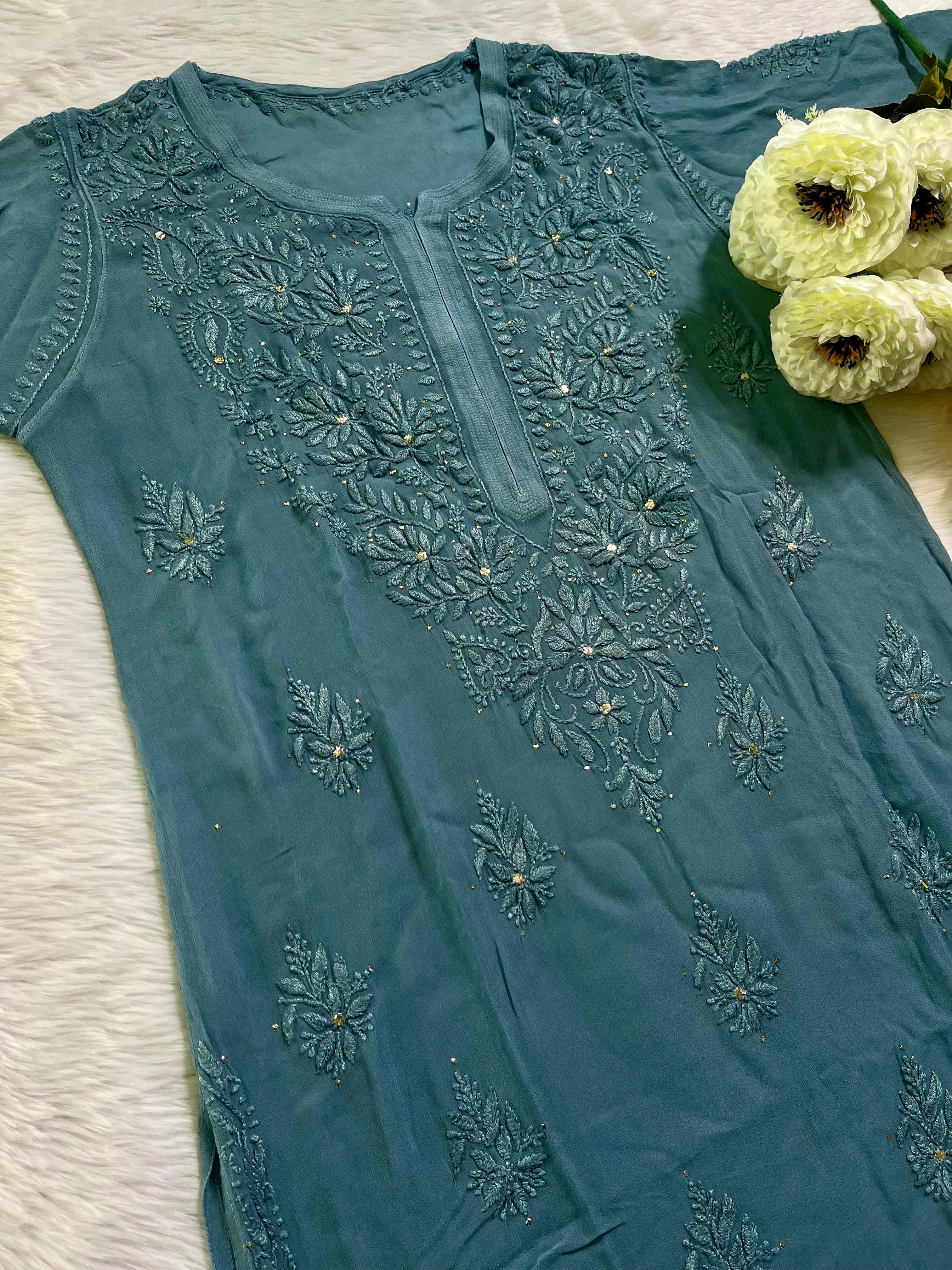 Modern Silhouettes Viscose 3d Muqaish