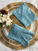 Iddat Premium chikankari Soft pastel shades kurti With Plazzo