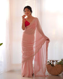 Heavy Georgette’s C-Pallu Embroidered Saree