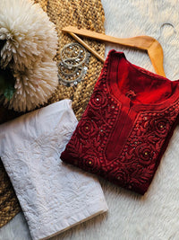 Viscose Rose Panel Muqaish Kurta