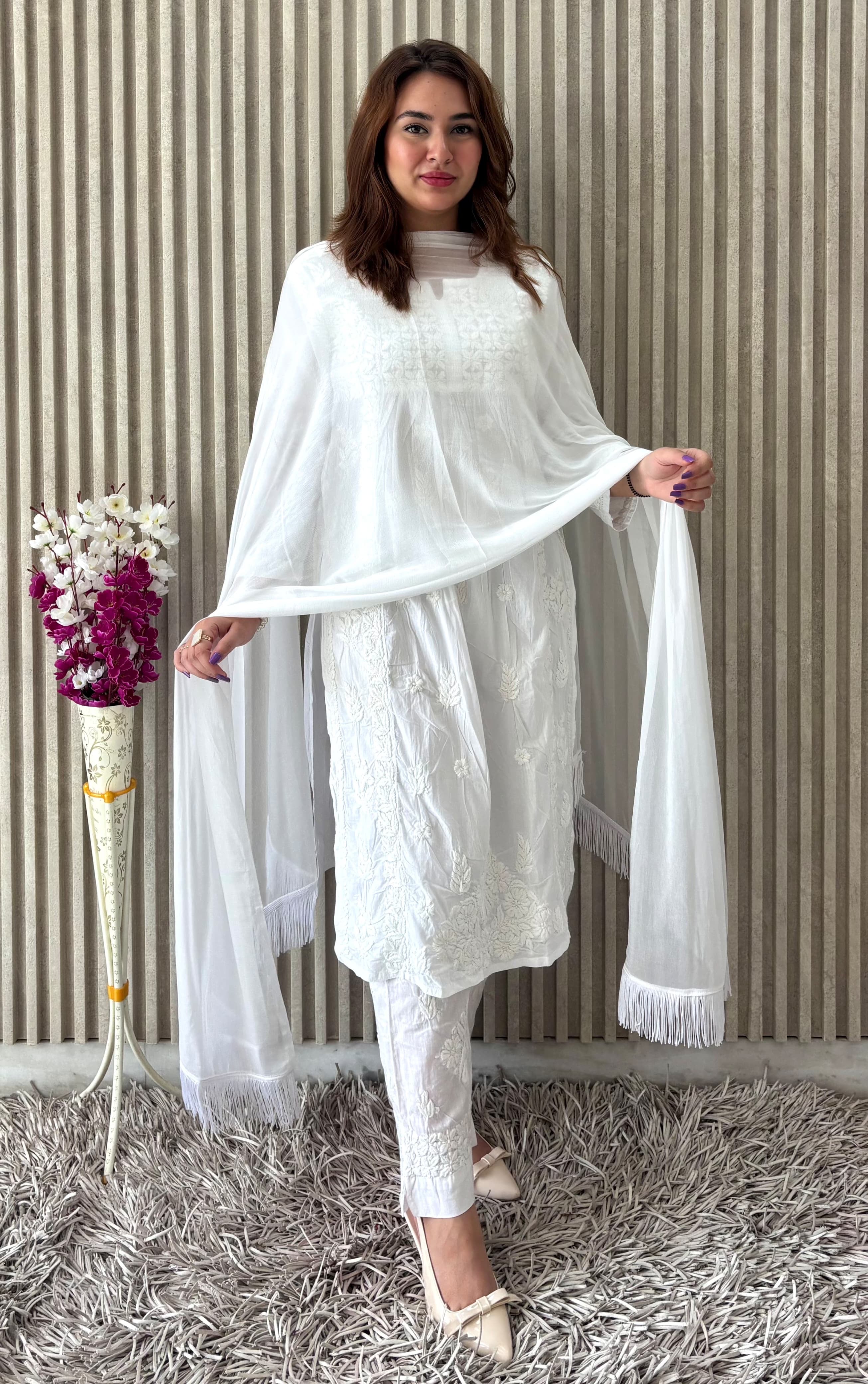 Stunning Premium 3pc White Designer Set