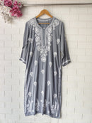 Premium Modal Cotton Chika. Embroidery kurta