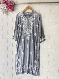 Premium Modal Cotton Chika. Embroidery kurta