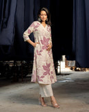 Pure Cotton Kurta plazzo in Floral prints