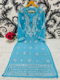 Heavy Gala Daman Mirror Kurta with inner