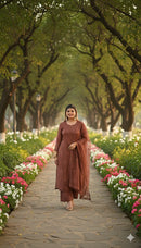 Zara Luxury Chikankari Georgette Suit Hand Embroidered Muqaish Work 3pc Set