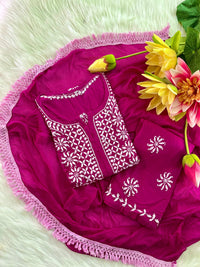 Anaya Rayon 3pc Embroidery Set