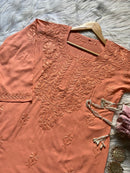 PREMIUM SPECIAL LIGHT WEIGHT OMBRE DYED RAYON SHORT TOP