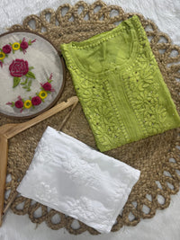 Beautiful ombre dual shade n viscose mukaish kurti