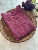 nyra chanderi mukaish kurti with bhakiya phanda work