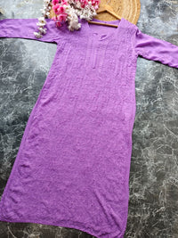 Premium viscose kurti With resham jaal allover work