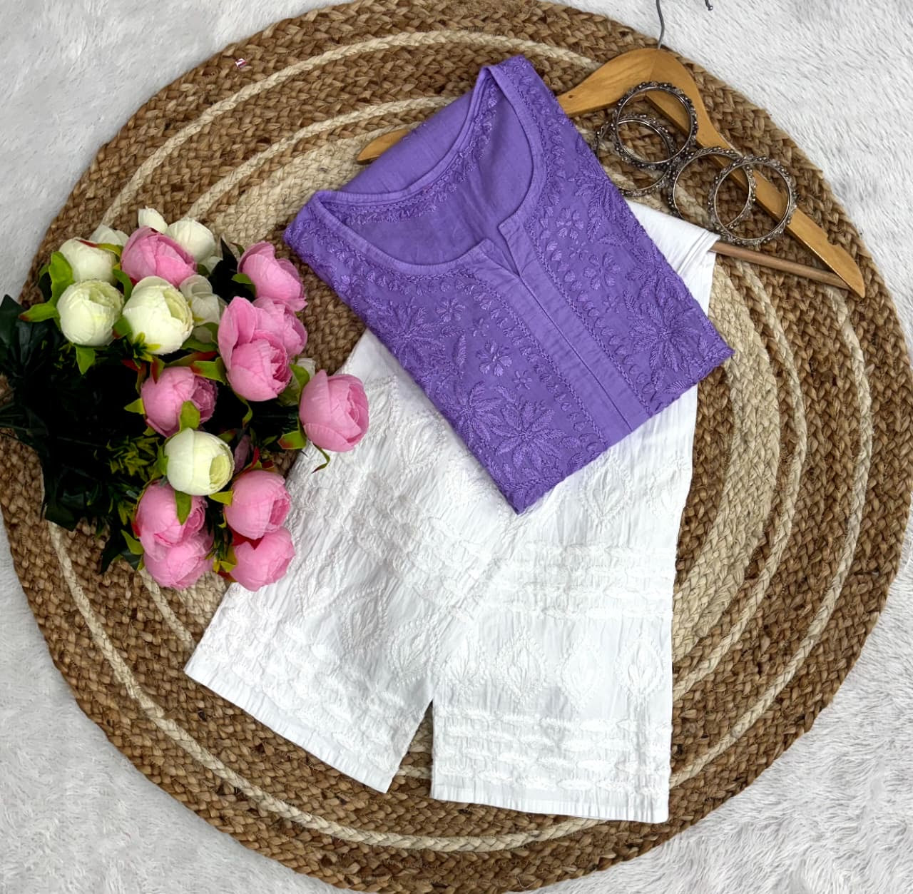 Ghaspatti Tone to tone Gala Daman kurti & Pant