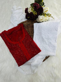 Organza 3pc Muqaish Luxury Handmade Set