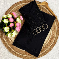 Lucknowi Chikankari Square Gala 3D Anchor Thread Hand Work