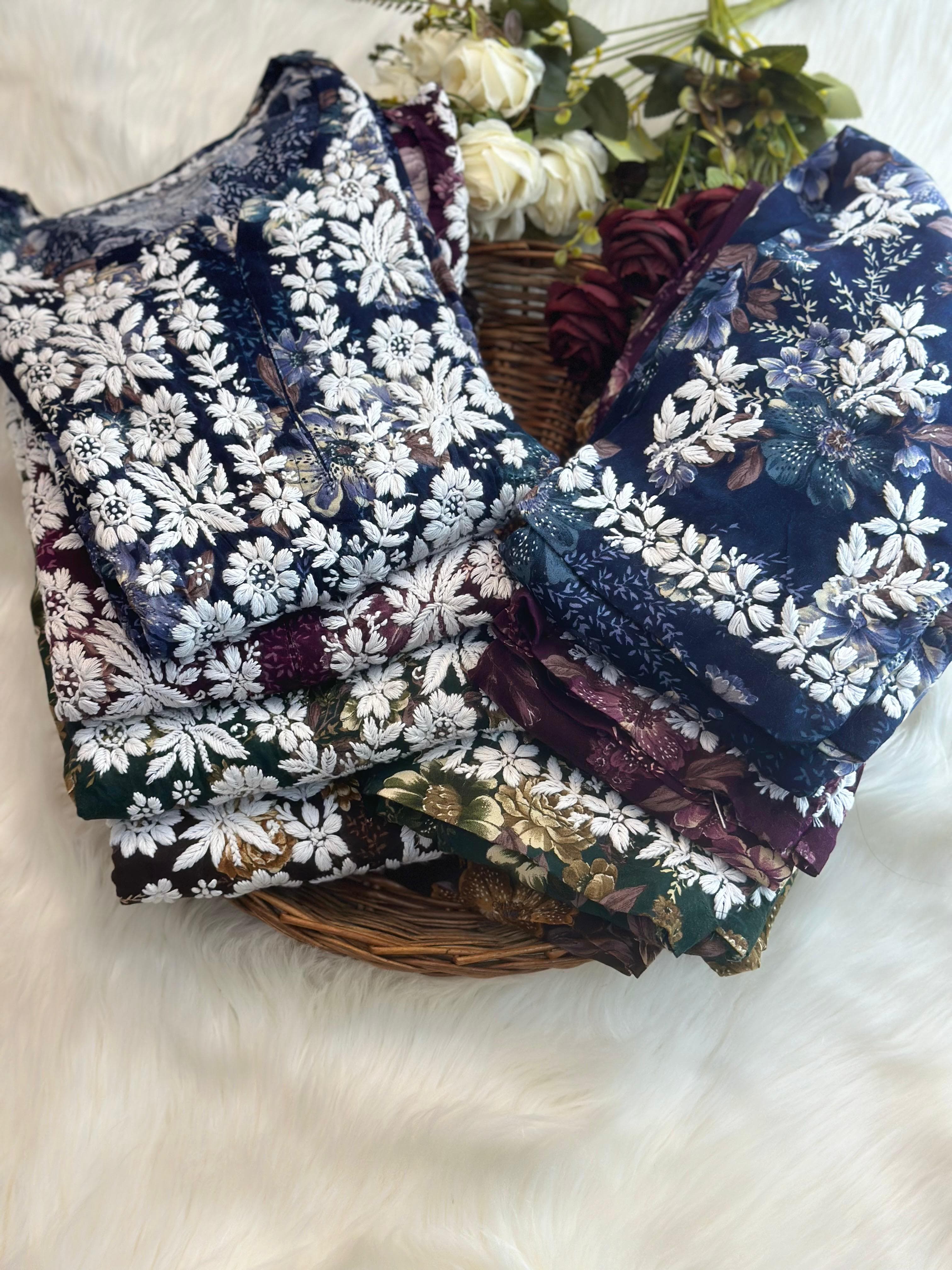 Printed Rayon cord set in 4 beautiful prints