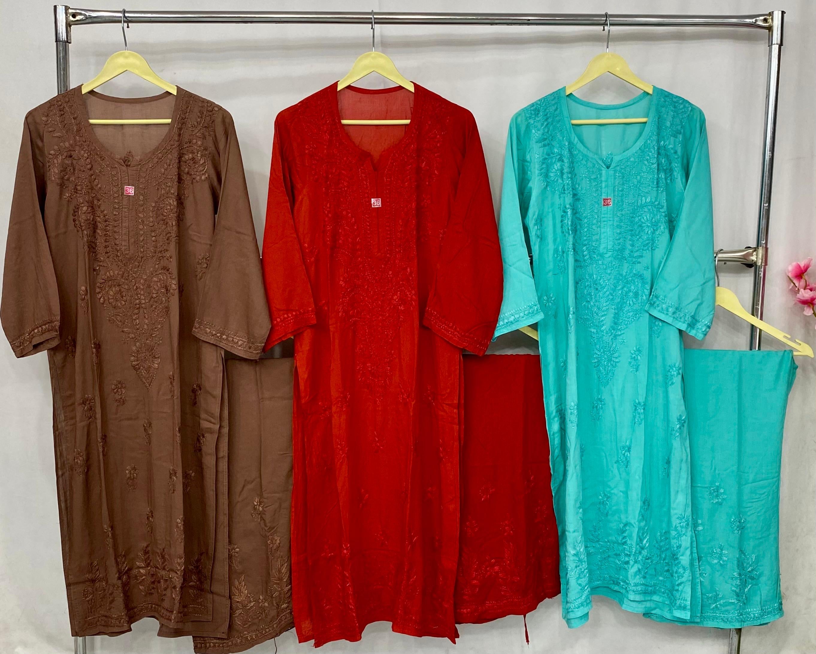 Kurti & Plazzo Modal Chikankari Set