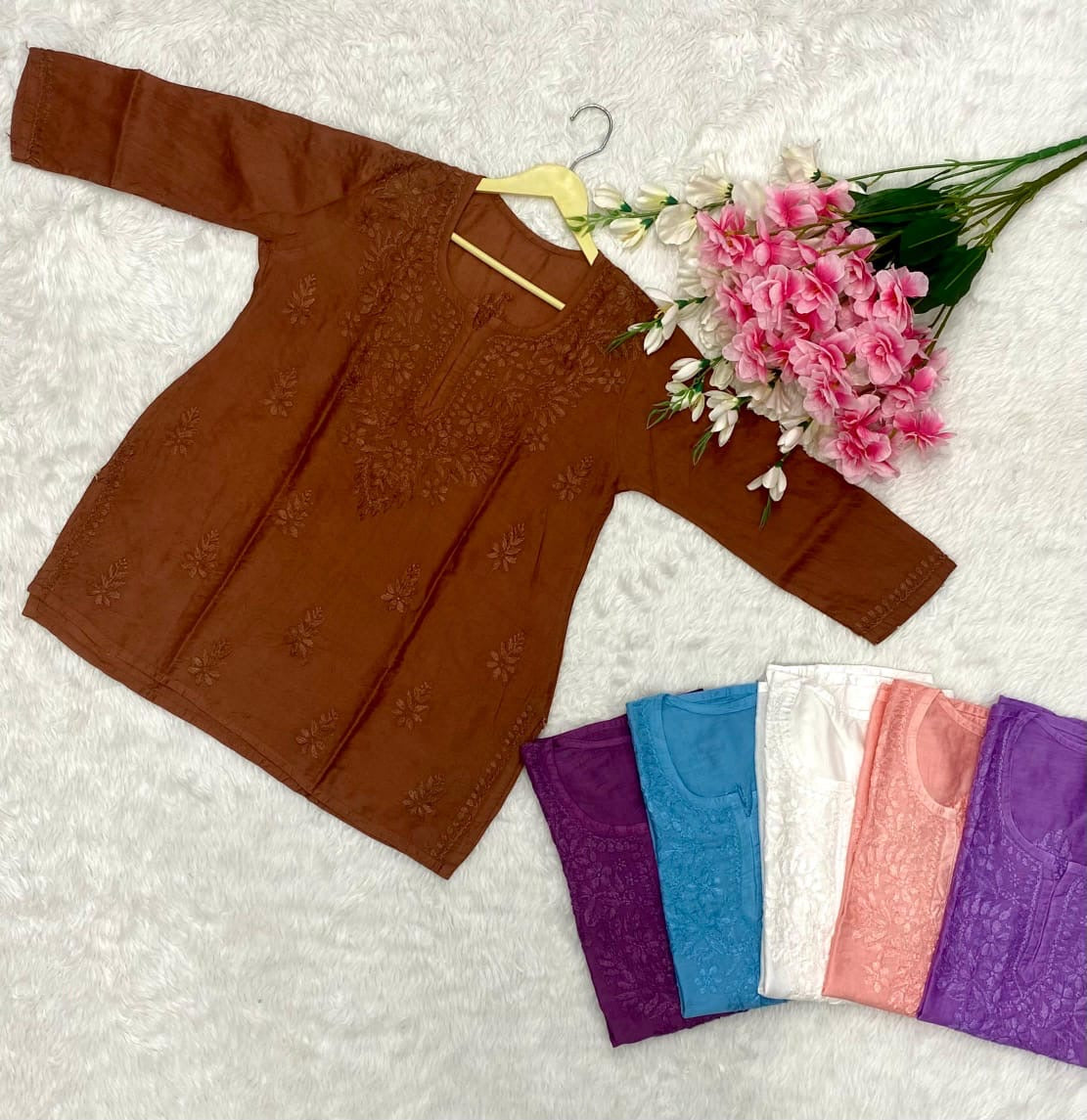 Chanderi Trendy Short Top for Summer