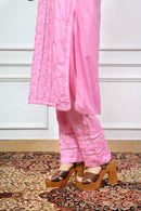 3D Worked mul Mul Chikankari Combo