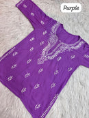 Rich Handworked Gala Buti Soft Short Top